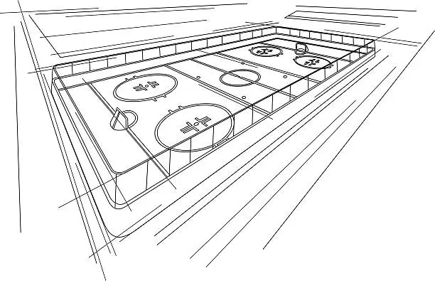 Vector illustration of Hockey Rink