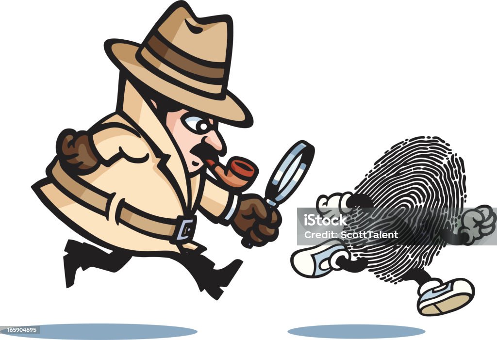 Detective's Running A detective's chasing a fingerprint. Please check out my other images :) Running stock vector