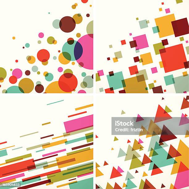 Geometric Colors Background Set Eps10 Stock Illustration - Download Image Now - Square - Composition, Square Shape, Pattern