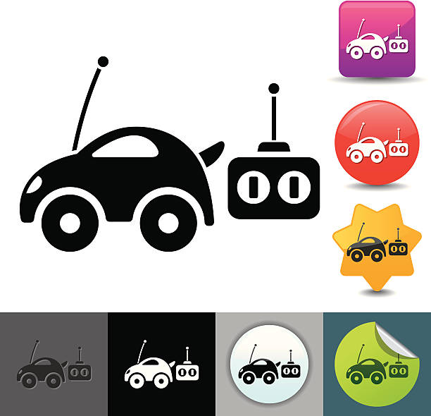 Remote controlled car icon | solicosi series vector art illustration