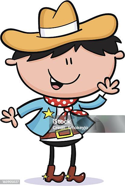 Cowboy Kid Stock Illustration - Download Image Now - Adult, Boys, Cartoon