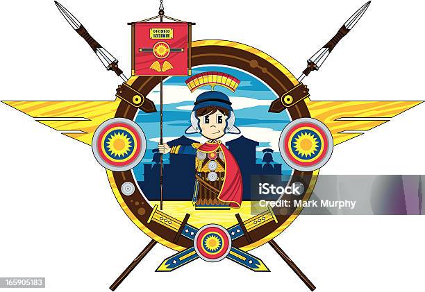 Bannière Soldat Romain Badge Vecteurs libres de droits et plus d'images vectorielles de Hommes - Hommes, Image clipart, Tenir