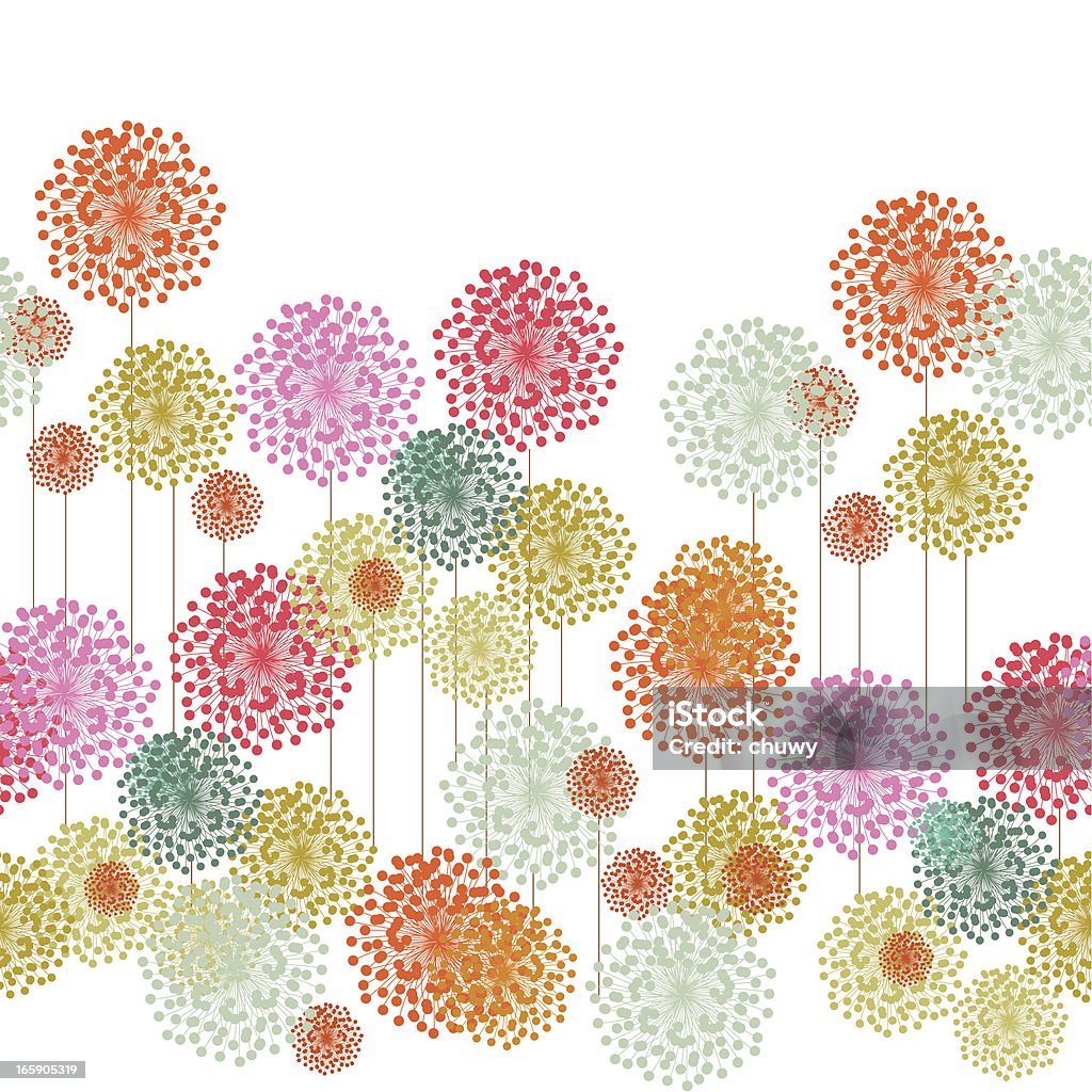 フラワーガーデン柄 - 花のロイヤリティフリーベクトルアート