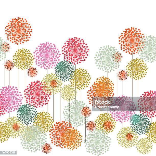 Ogród Kwiatowy Wzór - Stockowe grafiki wektorowe i więcej obrazów Kwiat - Roślina - Kwiat - Roślina, Wielokolorowy, Białe tło