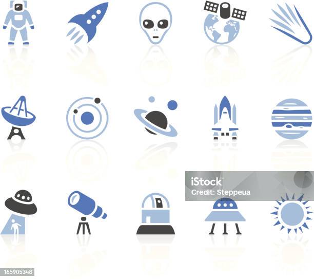 Ilustración de Iconos De Espacio y más Vectores Libres de Derechos de Sol - Sol, Ícono, Abducción - Ufología