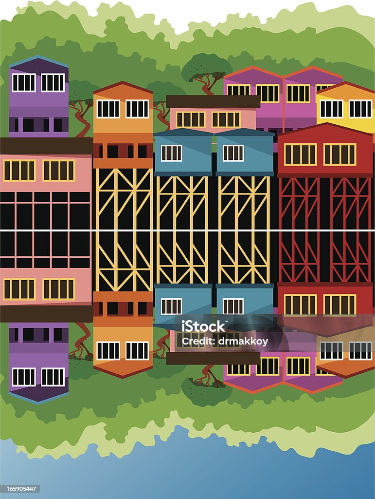Chiloe House - Lizenzfrei Insel Chiloe Vektorgrafik