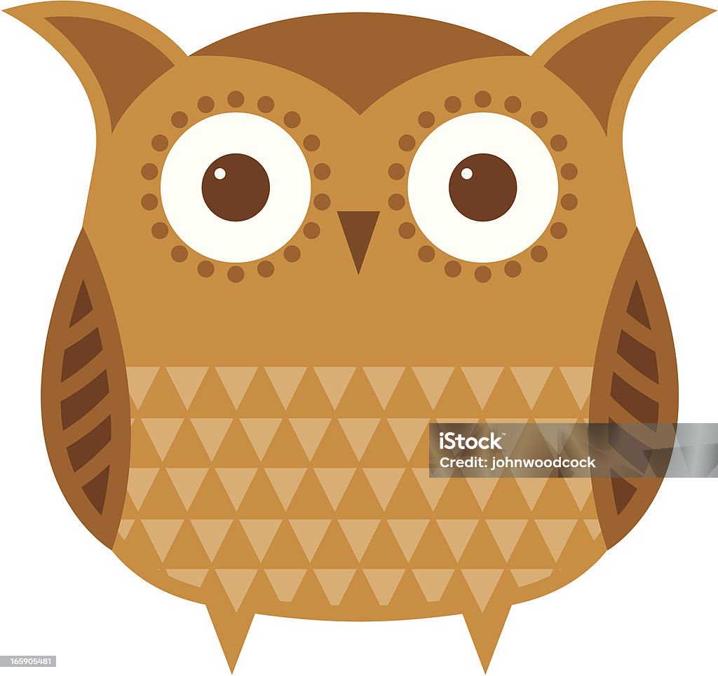 Толстая коричневый owl - Векторная графика Без людей роялти-фри