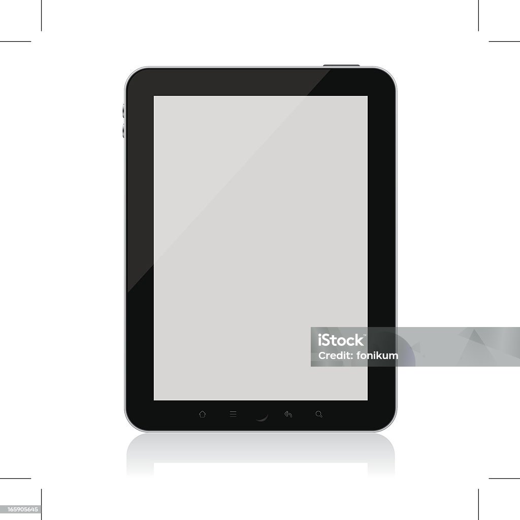 Digitale Tablet mit leeren Bildschirm (Vektor) - Lizenzfrei Berührungsbildschirm Vektorgrafik