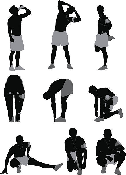 ilustrações de stock, clip art, desenhos animados e ícones de várias imagens de um atleta masculino - arm band illustrations