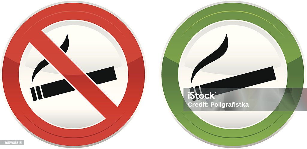 "Não Smoking','Smoking é permitted'" - Vetor de Autoridade royalty-free
