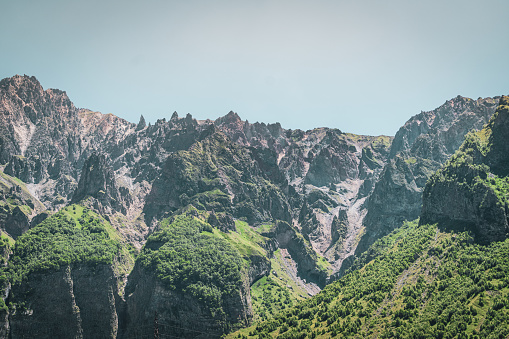 Beautiful green Caucasus mountain landscape