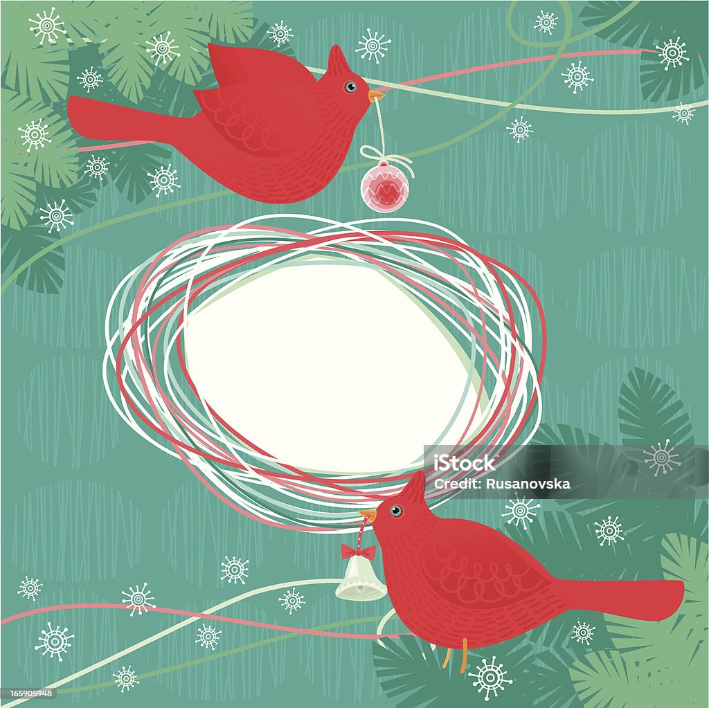 Noël Cardinals - clipart vectoriel de Cardinal - Oiseau libre de droits
