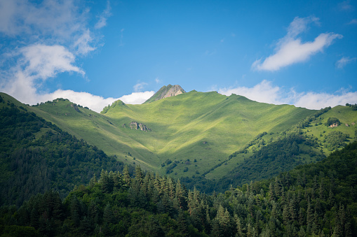 Beautiful green Caucasus mountain landscape