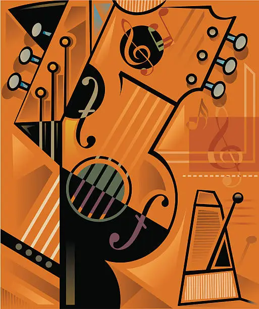 Vector illustration of Guitar music abstract