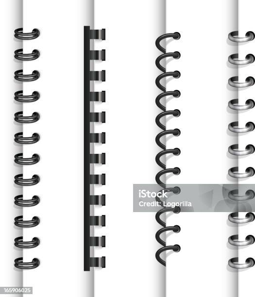 Seite Binder Grenzen Stock Vektor Art und mehr Bilder von Spiralblock - Spiralblock, Vektor, Notizbuch