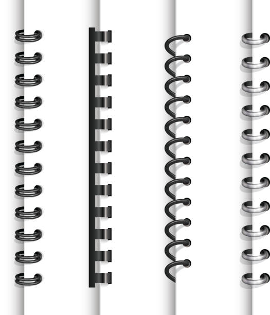ページをバインダーの縁取り - spiral notebook spiral ring binder blank点のイラスト素材／クリップアート素材／マンガ素材／アイコン素材