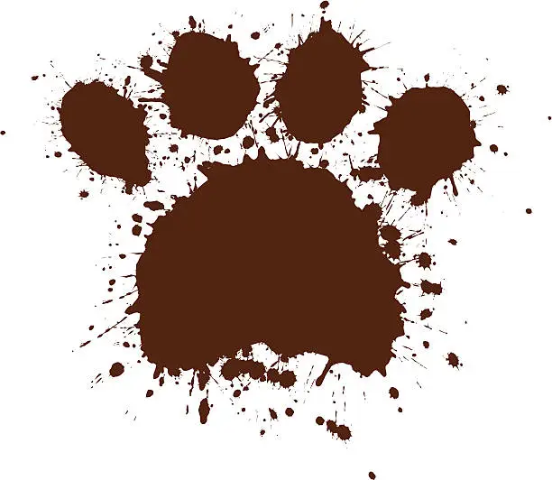 Vector illustration of Dirty Paw