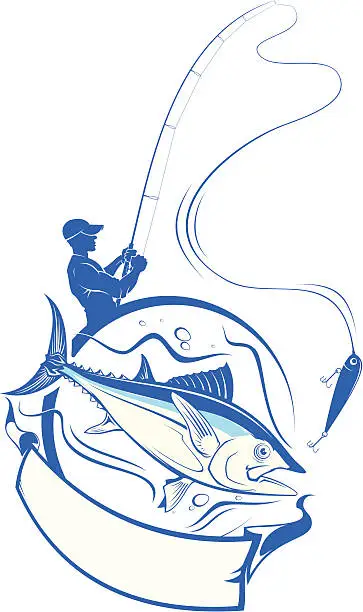 Vector illustration of Fishing banner