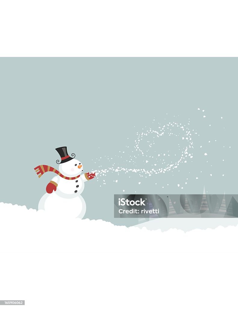 Snowman Blowing Snow Snowman stock vector