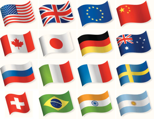 Waveform most popular flag icons Popular Flags Collection australian flag flag australia british flag stock illustrations