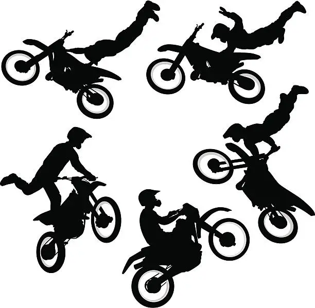 Vector illustration of Motocross