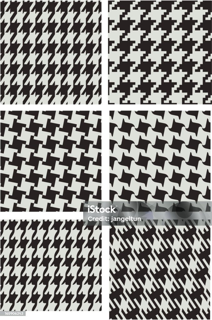 Houndstooth padrões - Vetor de Estampa Dente-de-cão royalty-free