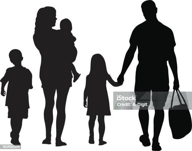 Family Size Vector Family Vector Silhouette Stock Illustration - Download Image Now ...