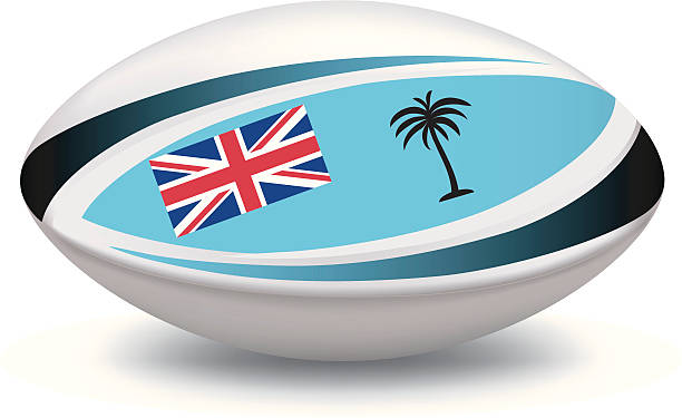 illustrations, cliparts, dessins animés et icônes de fidjien ballon de rugby - rugby fiji ball rugby ball