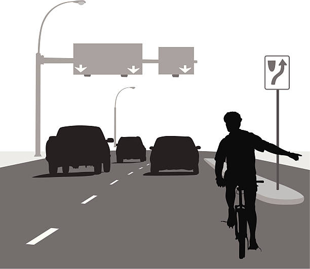 передача сигнала - bicycle lane stock illustrations