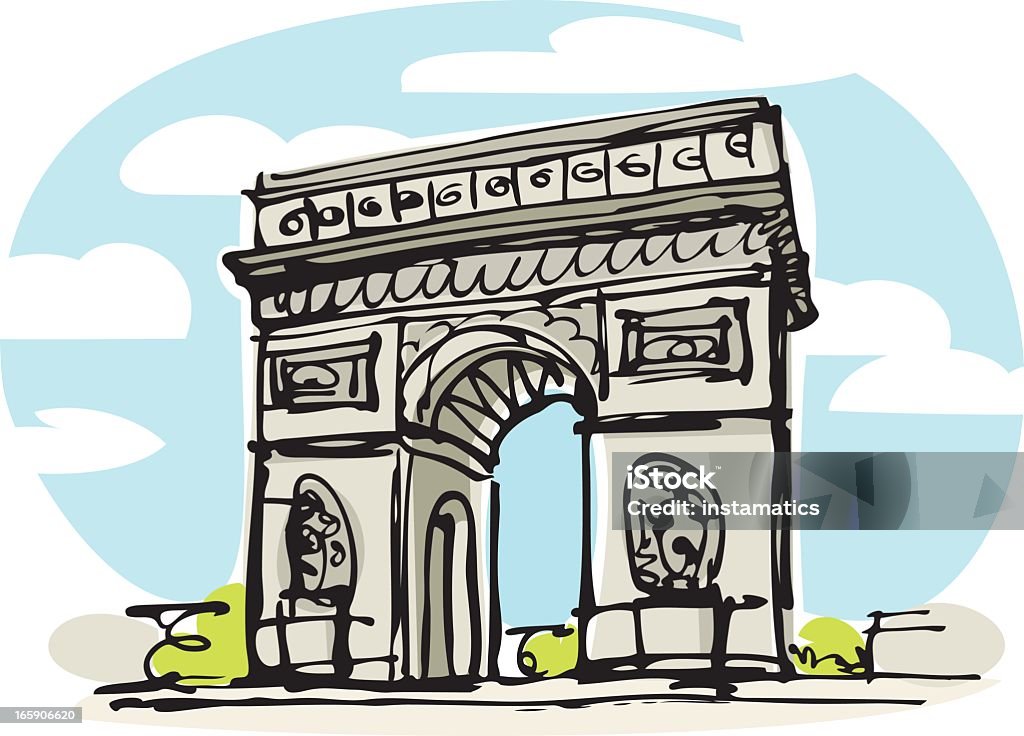 Arc de Triomphe Paris - arte vectorial de Croquis libre de derechos