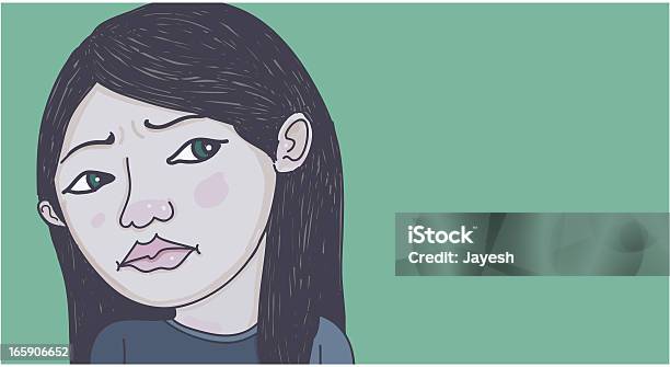 Worried Woman Stock Illustration - Download Image Now - Cartoon, Peer Pressure, Teenager