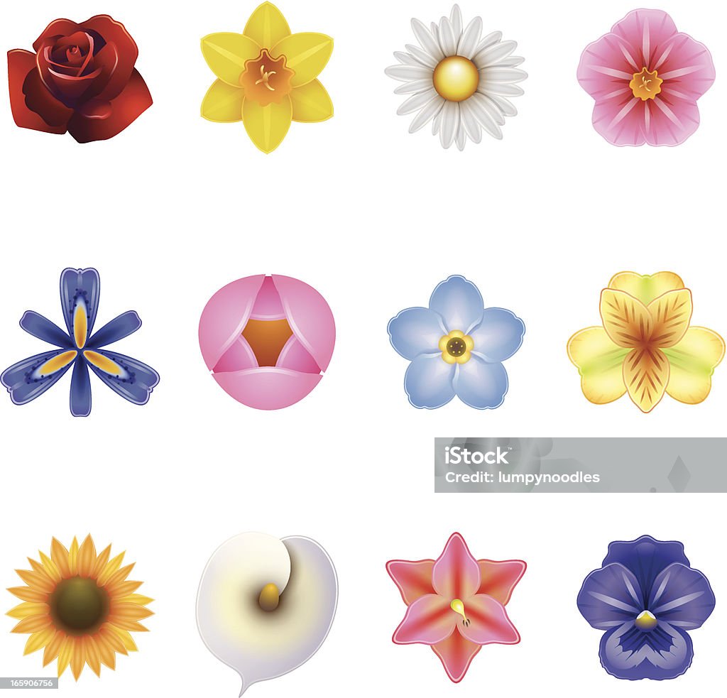 Flower Icons http://www.cumulocreative.com/istock/File Types.jpg Flower stock vector
