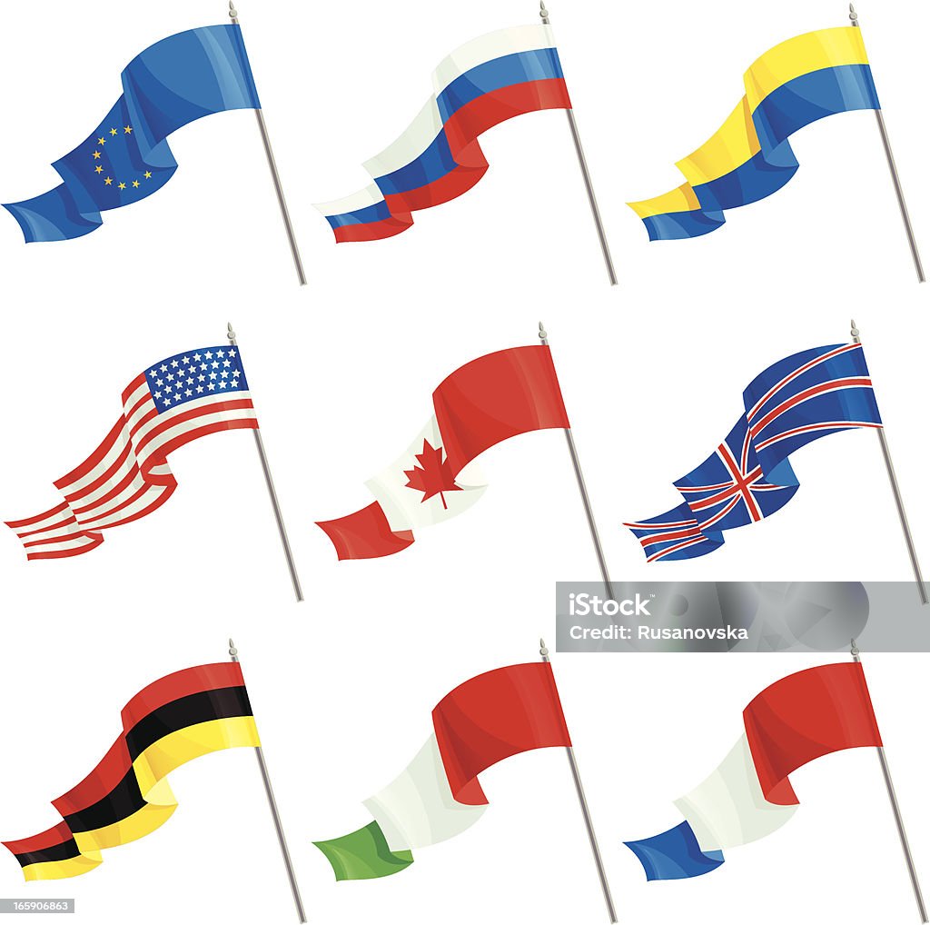 Set of International Flags - Векторная графика Векторная графика роялти-фри