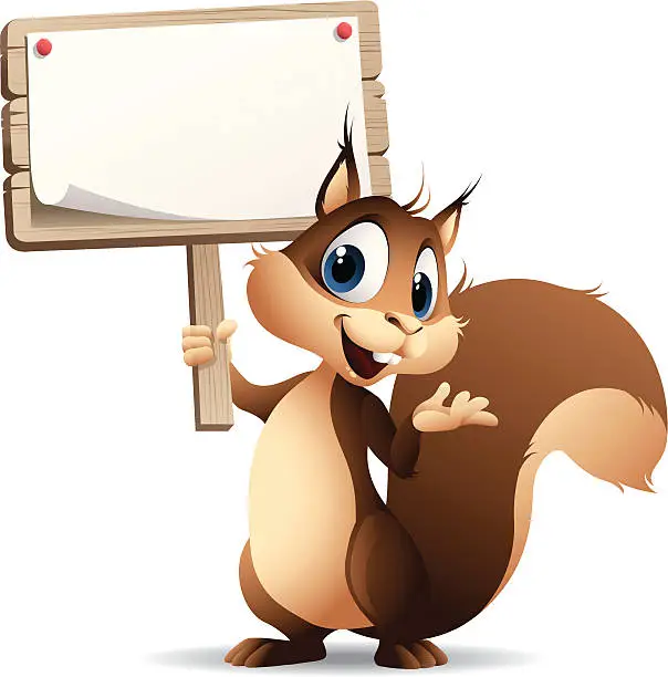 Vector illustration of Squirrel - sign