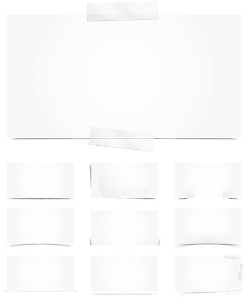 White template with shadows Set of 10 blank vector realistic shadows on white background. Easy to use and customize with white background. Illustration with transparency in EPS’10 for your web sites, web flyers, web banners, web content boxes, web slider, web container, print or presentation. business cards and stationery stock illustrations