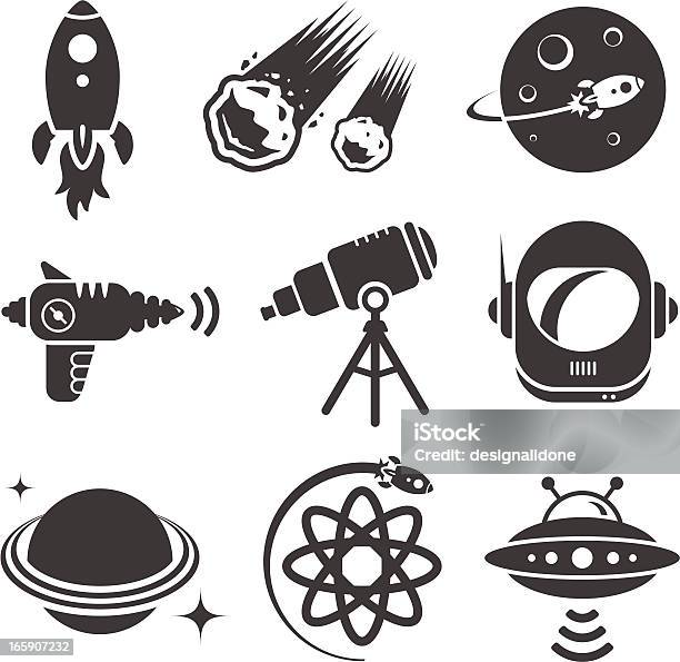 Space Icons Stock Illustration - Download Image Now - Icon Symbol, Moon, Moon Surface