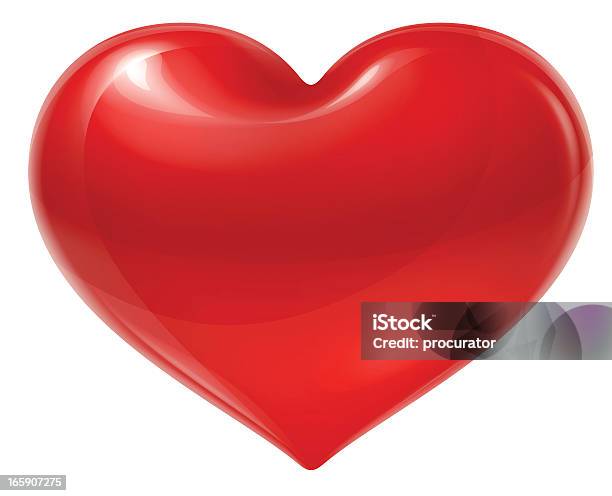 Rosso Cuore - Immagini vettoriali stock e altre immagini di Simbolo di cuore - Simbolo di cuore, Brillante, Amore