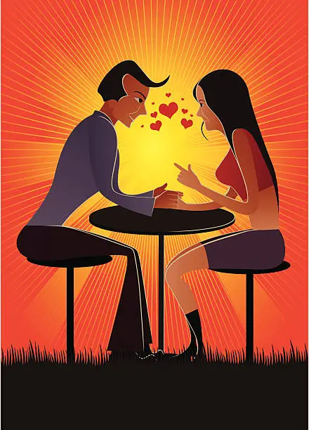 Vector illustration of valentine's Couple