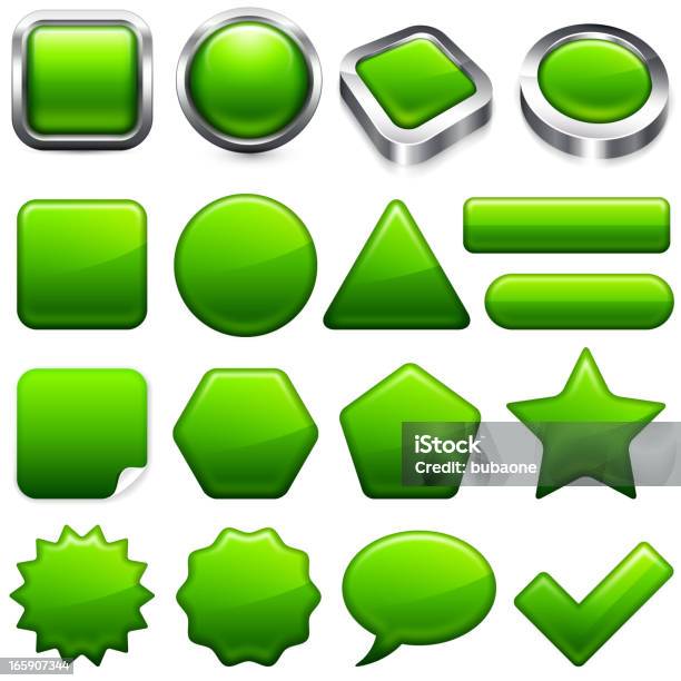 환경 보전 녹색 버튼을 슈퍼 설정 3차원 형태에 대한 스톡 벡터 아트 및 기타 이미지 - 3차원 형태, 토론, 녹색