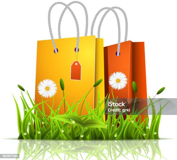 Frühling Zeit Shopping Stock Vektor Art und mehr Bilder von Frühling - Frühling, Einkaufen, Einkaufstasche