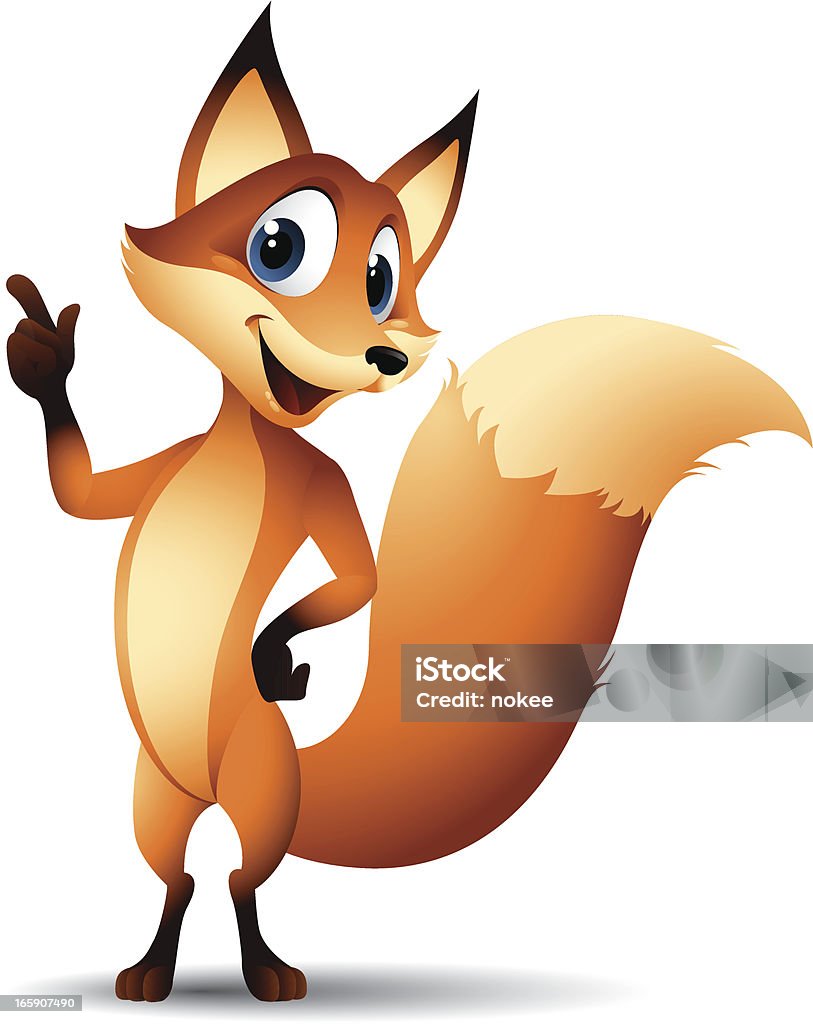 Desenho de gráficos de fox - Vetor de Raposa - Cão Selvagem royalty-free