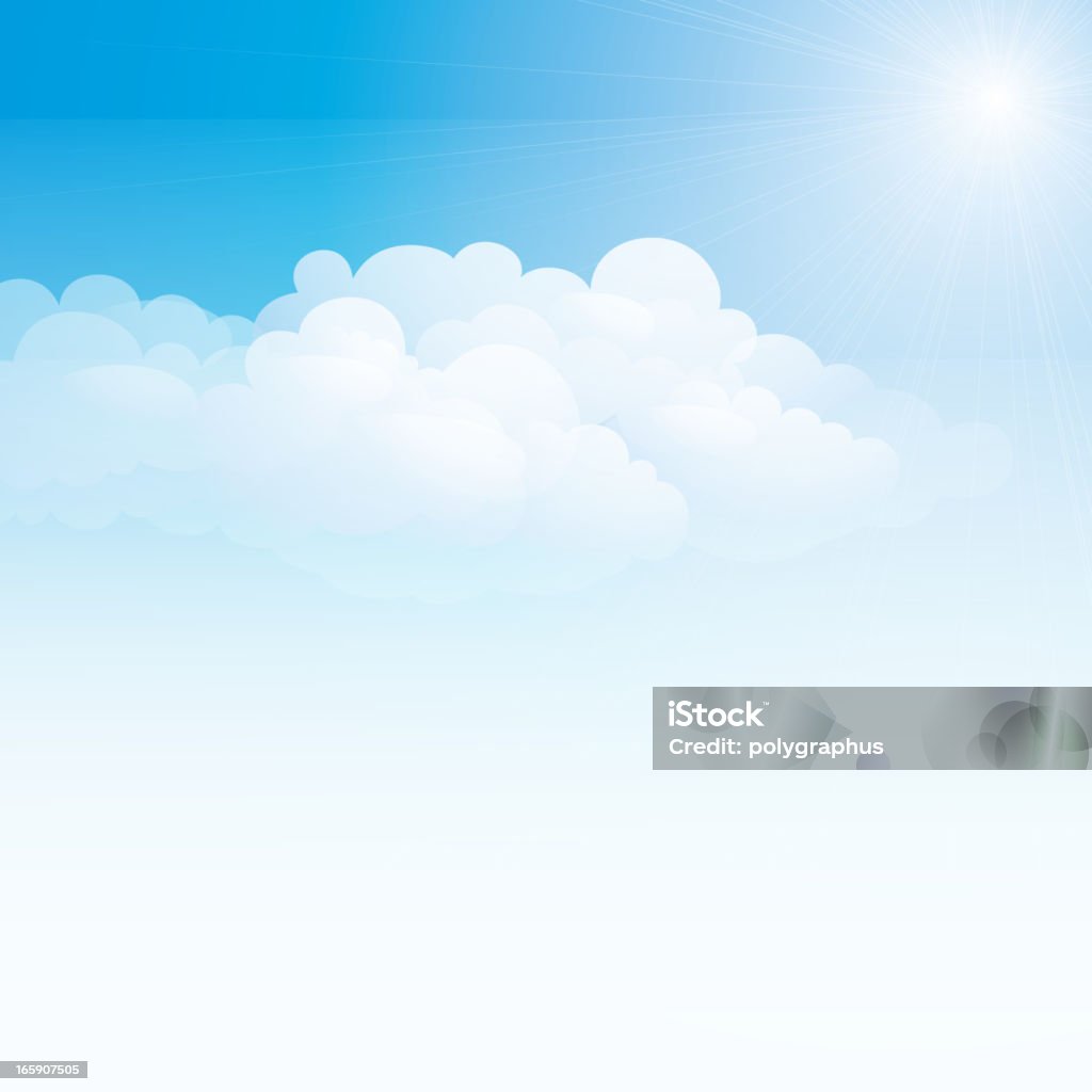 ブルースカイの背景 - 雲のロイヤリティフリーベクトルアート