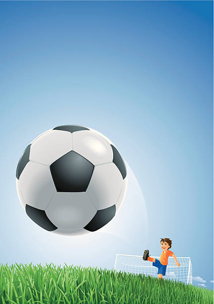 маленький soccerplayer - soccer child little boys playing stock illustrations