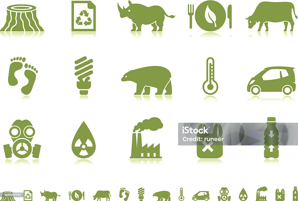 Экологический кризис Иконки/Серия Pictoria - Векторная графика Полярный медведь роялти-фри