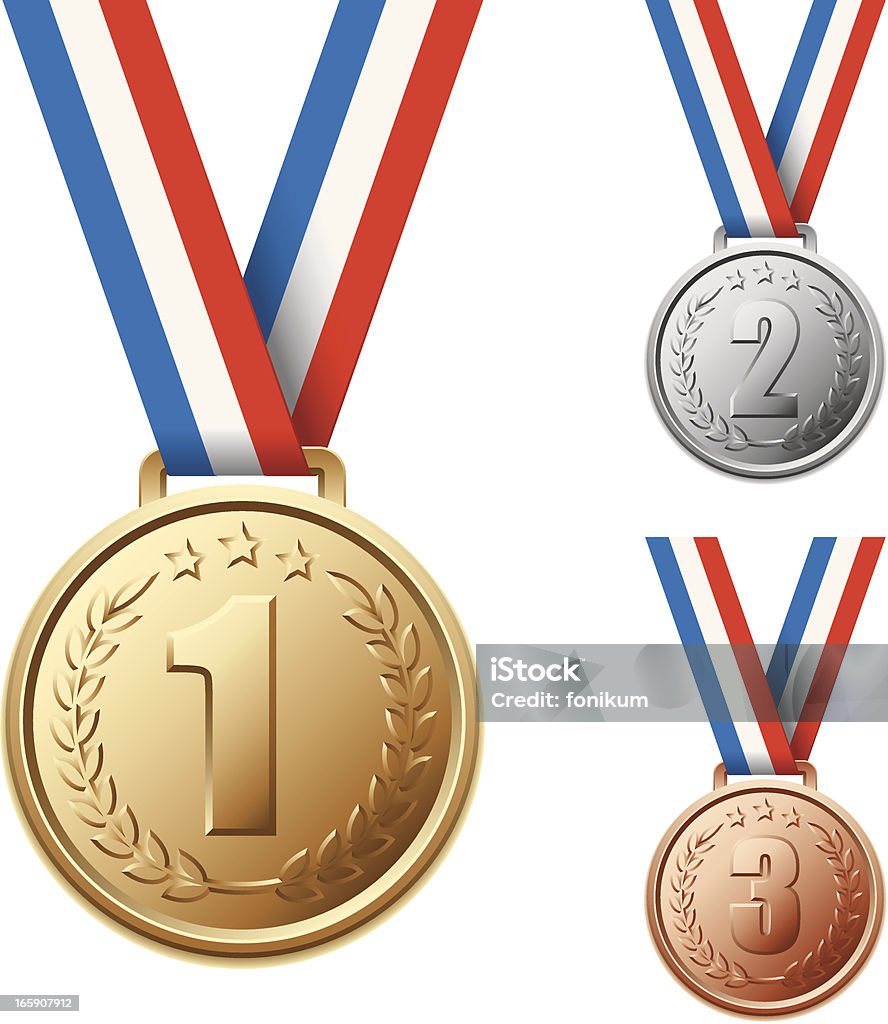 Medalhas olímpicas - Royalty-free Medalha arte vetorial