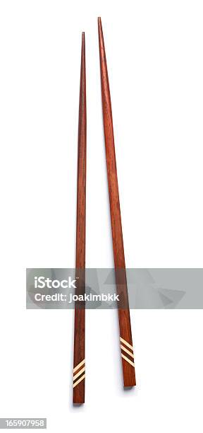 Chopsticks Isolated On White With Clipping Path Stock Photo - Download Image Now - Chopsticks, High Angle View, Japanese Culture