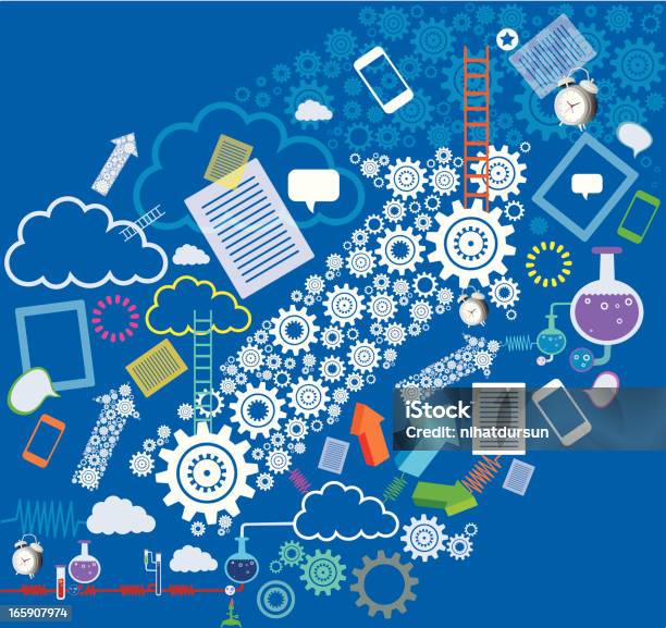 Weitergabe Von Informationen Und Sozialen Netzwerken Stock Vektor Art und mehr Bilder von Wissenschaft