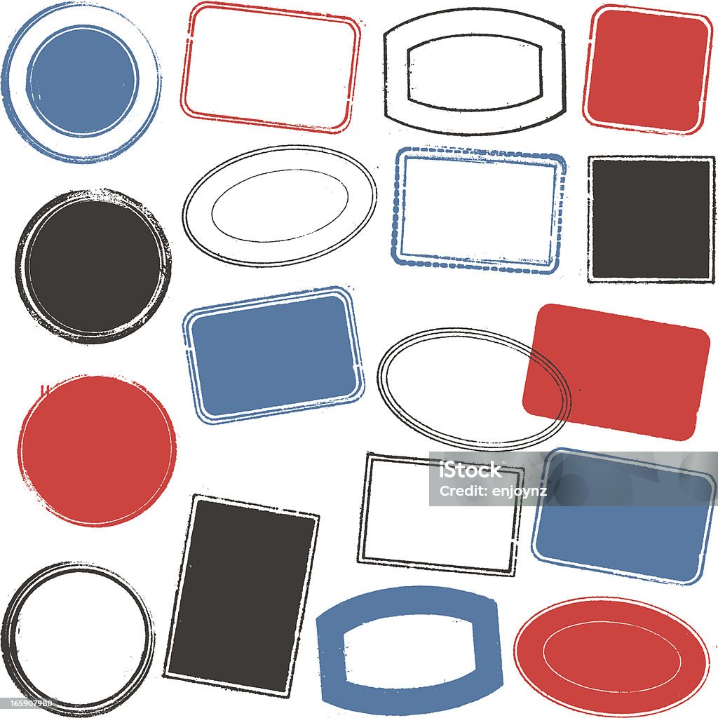 Stamps Various blank stamps. Airport stock vector