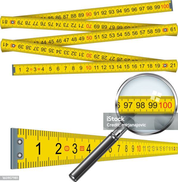 Измерение — стоковая векторная графика и другие изображения на тему Метр - приспособление для измерения длины - Метр - приспособление для измерения длины, Жёлтый, Длина