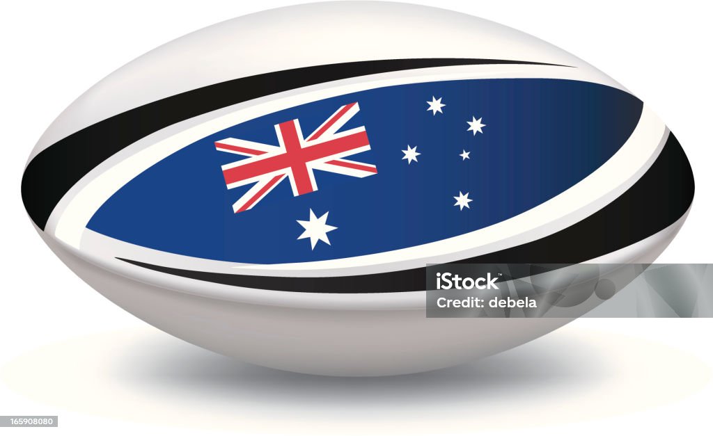 Australian Rugby Piłka - Grafika wektorowa royalty-free (Australia)